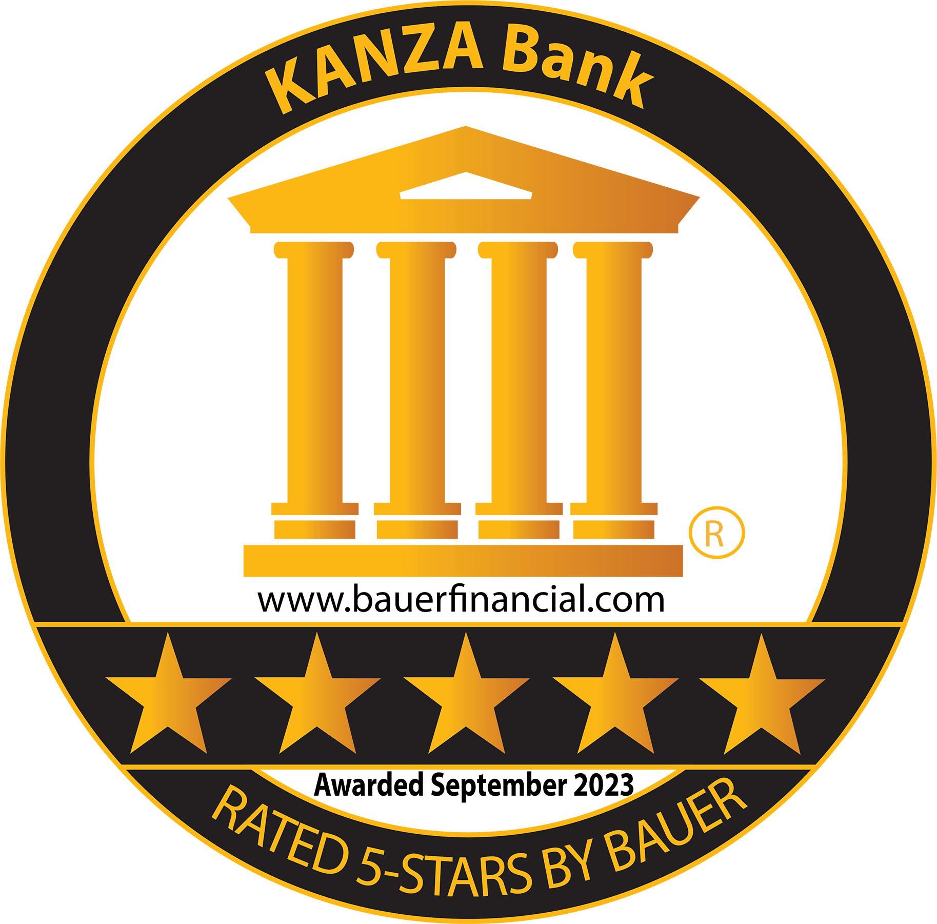 KANZA Bank Earns 5-Star Rating from Bauer Financial Image